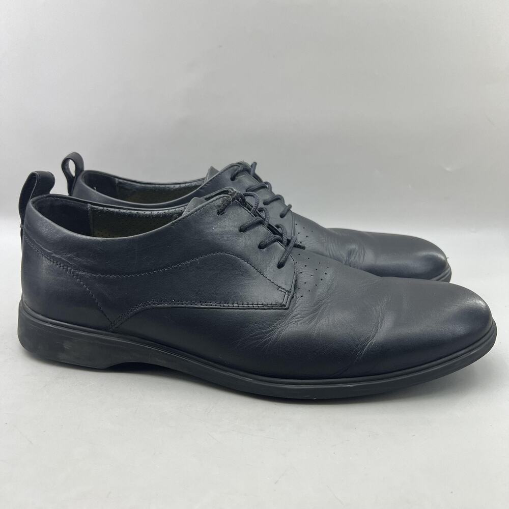 Amberjack The Original Derby Shoes Men Size 11.5 M Black Leather Comfort Oxford